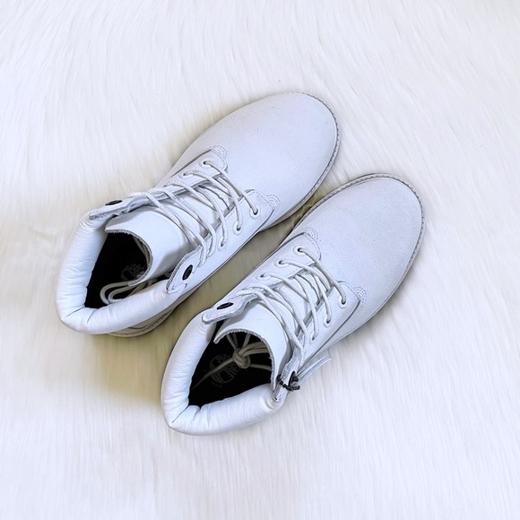 Timberland Boys Premium 6 Inch Waterproof White Helcor Boots - Picture 4 of 10